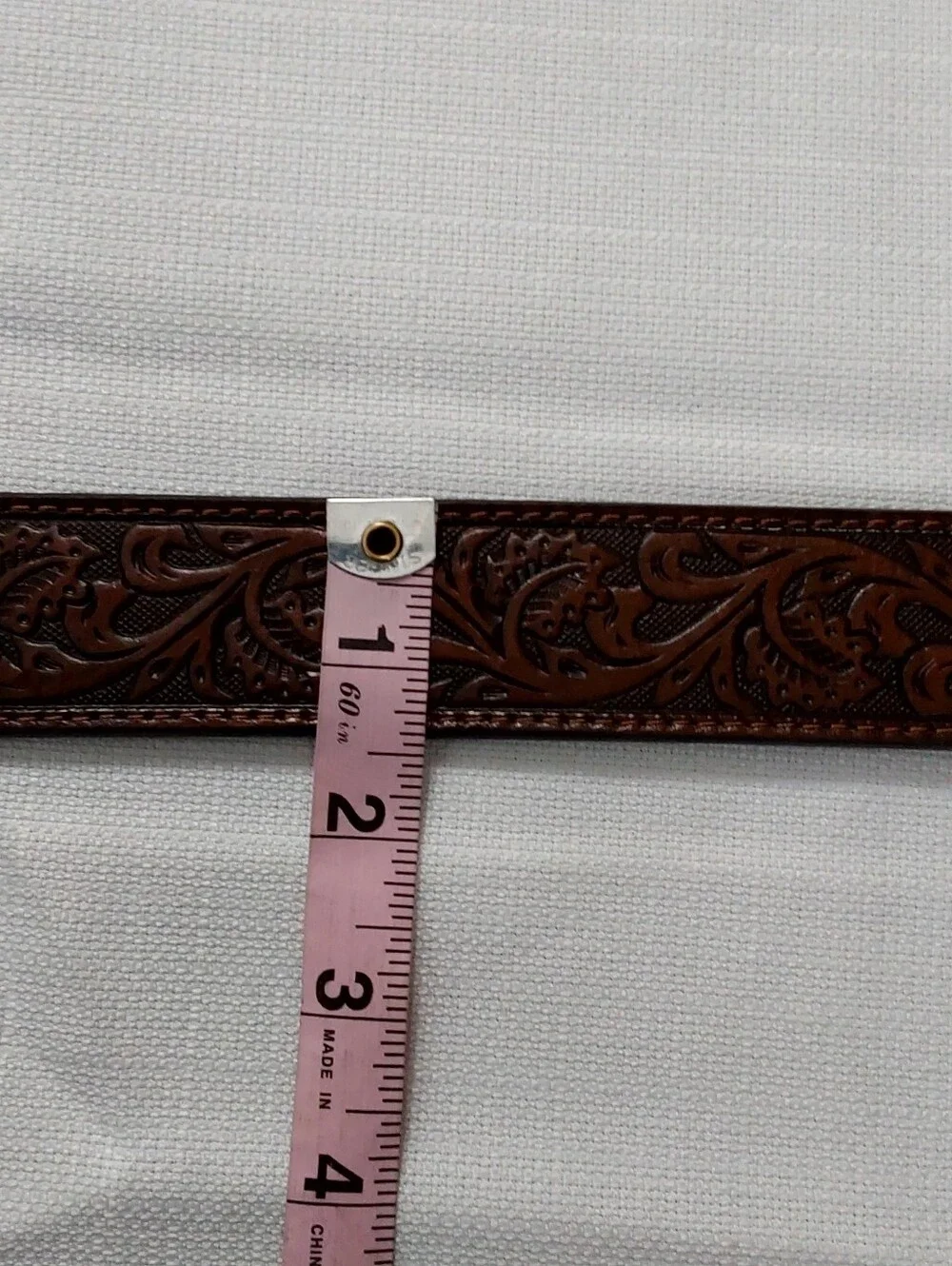 Ariat  Western Filigree Rhinestone  Buckle Embossed Leather Belt